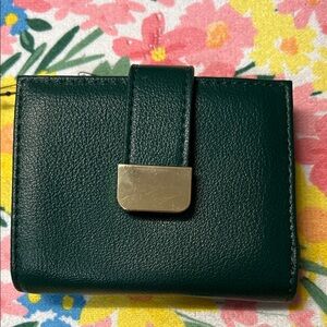 Chic Dark Forest Green Leather Women's Wallet